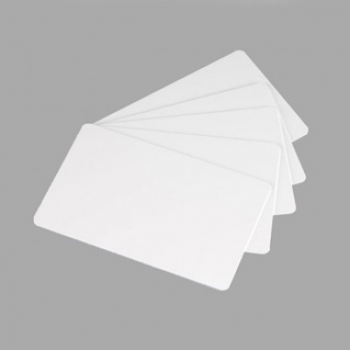 Cartes PVC laminées blanches 0,76 mm (x100)